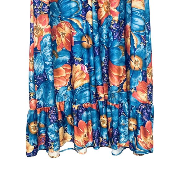 Vintage Granada Muu Muu Grandma Core Housecoat Mrs. Roper MuuMuu 1/4 Zip M - Picture 4 of 9